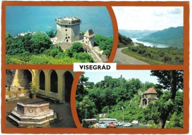 Hungary Postcard Visegrad Multi View Castle River