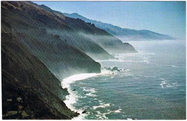 California Postcard Misty Trail Along Wonderful Highway 1