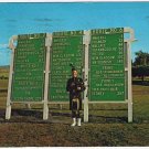 Nova Scotia Postcard Callander Highland Piper Direction Marker New Brunswick