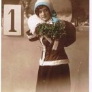 Happy New Year Postcard Girl With Holly French NBC Neue Bromsilber Convention