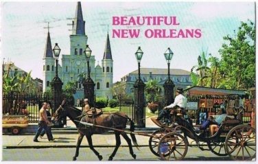 New Orleans Louisiana Postcard Jackson Square St Louis Cathedral