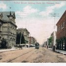 Ontario Postcard St Thomas Streetcar Talbot St Postmark 1908
