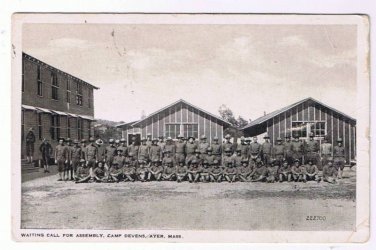 Ayer Massachusetts Postcard Camp Devens Waiting Call For Assembly