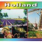 Holland Netherlands Postcard Multi View Windmills Flowers Children