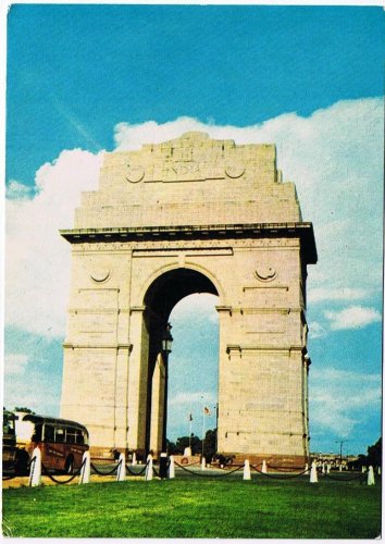 India Postcard New Delhi India Gate