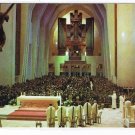 Quebec Laminated Postcard RPPC St Joseph's Oratory Nave