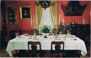 Auburn New York Postcard Seward House Dining Room
