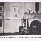 Concord Massachusetts Postcard Orchard House Louisa's Room Alcott