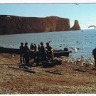 Quebec Laminated Postcard RPPC Perce Fishermen Preparing To Catch Cod