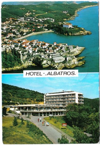 Jugoslavia Postcard Ulcini Albatross Hotel