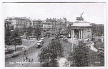 England Postcard London Hyde Park Wellington Arch Double Decker