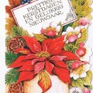 Holland Netherlands Postcard Christmas Die Cut Poinsettia