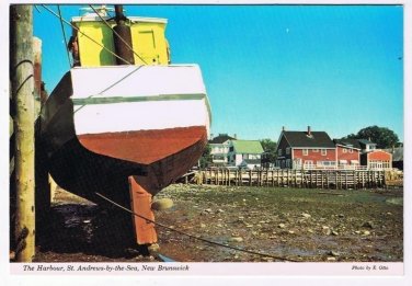 Nova Scotia Postcard St Andrews By The Sea The Harbour Charlotte County