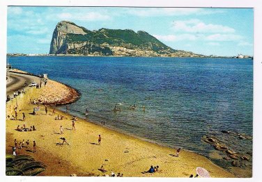 Gibralter Postcard Gibralter Rock from Beach