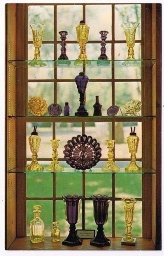 Cape Cod Massachusetts Postcard Sandwich Glass Museum Amethyst Yellow Window