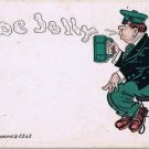 St Patrick's Day Postcard O Be Jolly Irishman Beer E B & E Undivided Back 229