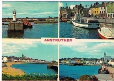 Anstruther Scotland UK Postcard Chalmer's Lighthouse Harbour