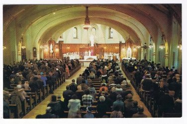 Quebec Laminated Postcard RPPC St Joseph's Oratory Mount Royal Interior