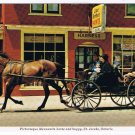 Ontario Laminated Postcard RPPC Mennonite Horse & Buggy St Jacob's