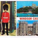 England UK  Postcard Windsor Castle Multi View Busby Rowers