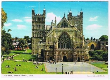 Devon England Postcard Exeter Cathedral Hinde Photo