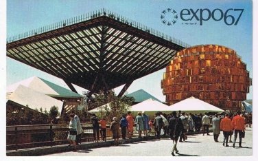 Quebec Postcard Montreal Expo 67 Canada's Pavilion Katimavik Meeting Place