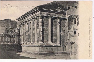 Italy Postcard Rome Tempio della Fortuna Virile eretto da Servio Tullio