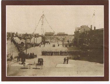 Nova Scotia Laminated Postcard RPPC Royal Marine Guard Admiral Douglas 1903