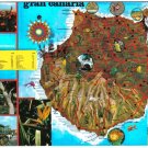 Spain Postcard Canary Islands Grand Canaria Map