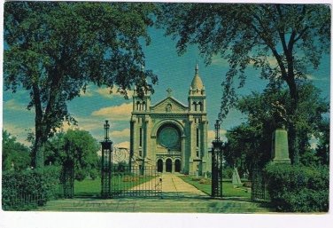 Manitoba Postcard St Boniface Near Winnipeg Basilica of St Boniface