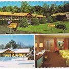 Glens Falls New York Postcard Alpenhaus Motel Advertising Scalloped Edge