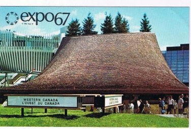 Quebec Postcard Montreal Expo 67 Pavilion Of The Western Provinces