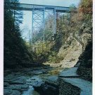 New York Postcard New York Central Railroad Bridge & Jacob's Ladder Watkins Glen