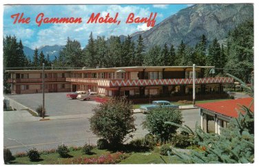 Alberta Postcard Banff Gammon Motel Canadian Rockies