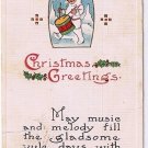 Christmas Postcard Little Drummer Boy White Suit S Bergman New York 1912