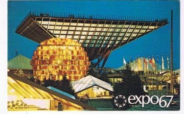 Quebec Postcard Montreal Expo 67 Pavillon du Canada Katimavik