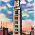 Boston Massachusetts Postcard Bridge Custom House United States Linen