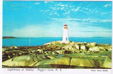 Nova Scotia Postcard Peggys Cove Lighthouse At Midday