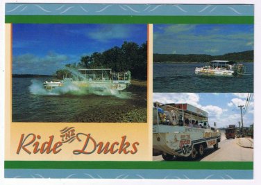 Missouri Postcard Branson Ride The Ducks Amphibious Vehicle Ozark Mountains