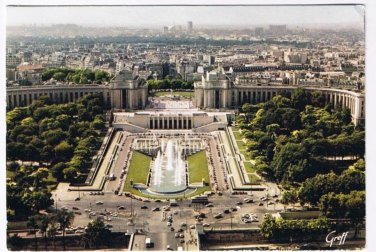 France Postcard Paris Palias de Chaillot from Eiffel Tower