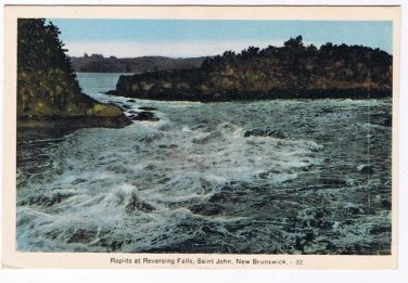 Saint John New Brunswick Postcard Reversing Falls Rapids