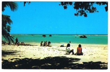 Barbados West Indies Caribbean Postcard Worthing Beach People