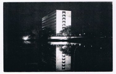Ontario Postcard Ottawa City Hall Night Reflection Rideau River