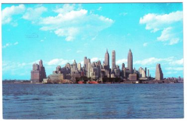 New York Postcard New York City Skyline From Harbor