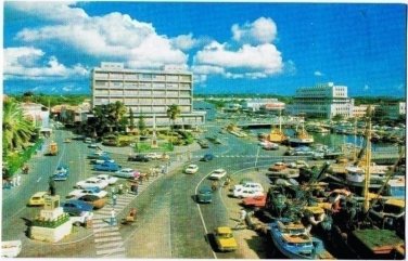 Barbados West Indies Caribbean Postcard Bridgtown Trafalgar Square Nelson Statue