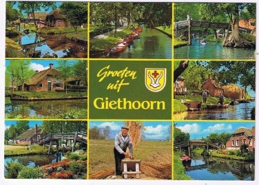 Holland Netherland Postcard Giethoorn Multi View