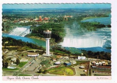 Niagara Falls Ontario Postcard Rainbow Bridge Carillon Tower