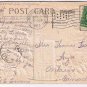 New Year Postcard Embossed Clock Roses Dove 1912 McMinnville Oregon