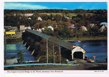 New Brunswick Postcard Longest Covered Bridge In The World Hartland