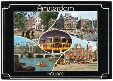 Holland Netherlands Postcard Amsterdam Multi View